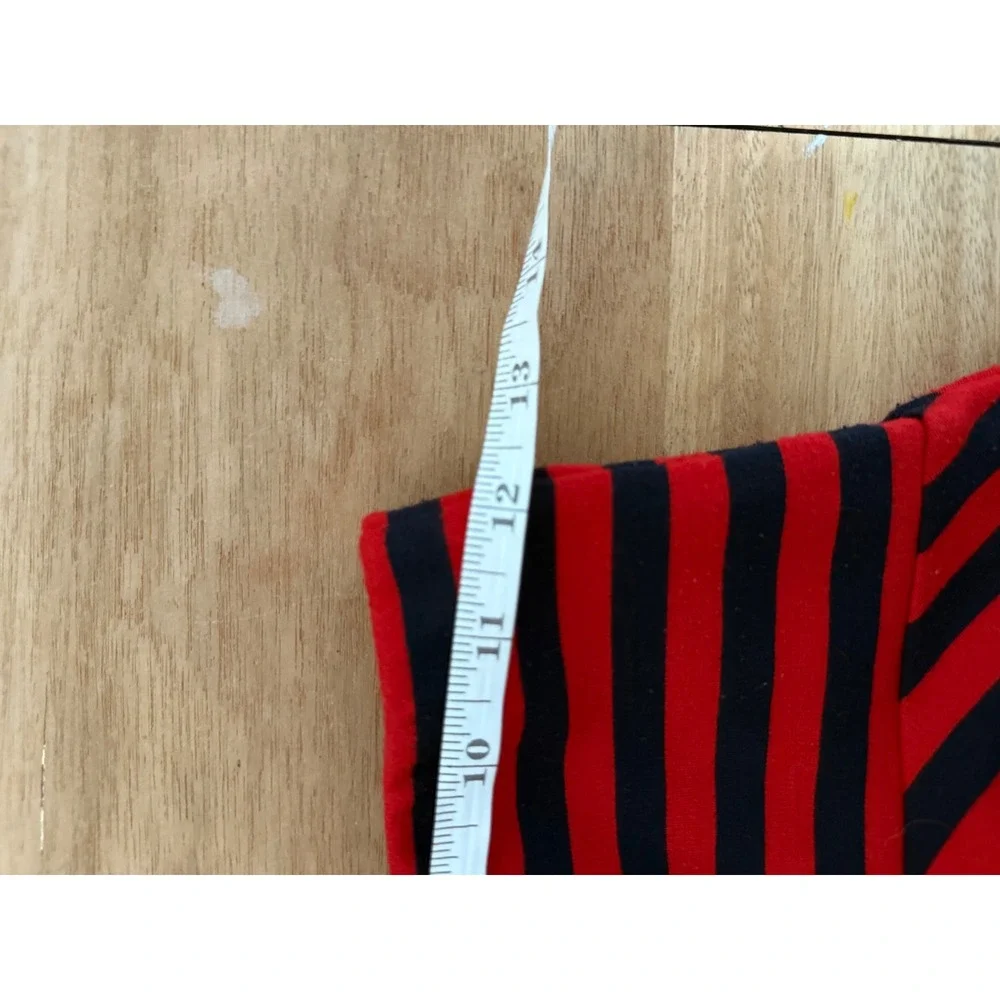 Polo Ralph Lauren Girls Red Navy Blue Striped Knit Skirt Size M 8-10